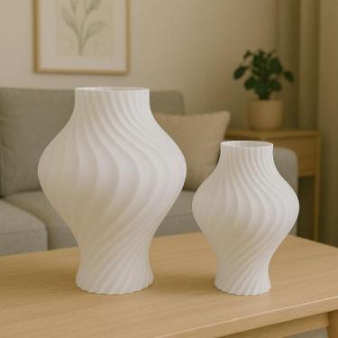 Imagem de Vasos Plantas Bojo Decorativo Luxo Salas Aparador Rack Par - Atual Con