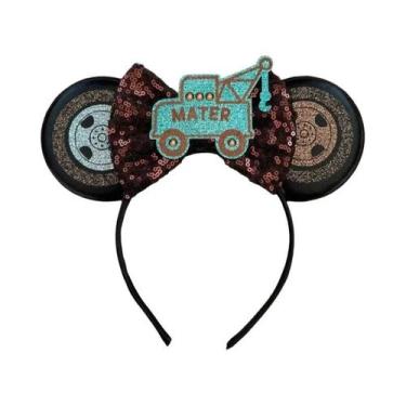 Imagem de Tiara De Orelhas Do Mickey E Da Minnie Com Laços De Lantejoulas, Acess