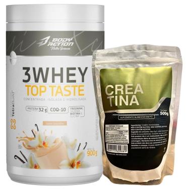 Imagem de Kit Whey Protein Body Action 900g + Creatina 100% Pura 500g-Unissex