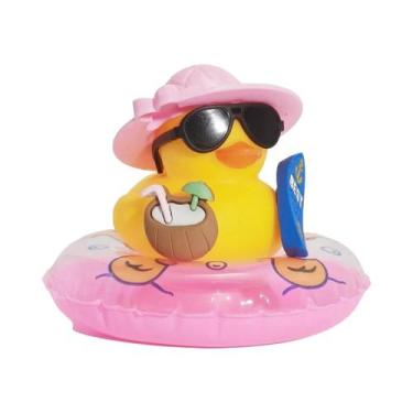 Imagem de Enfeite De Verão Para Painel De Carro: Patinho Amarelo De Borracha Com