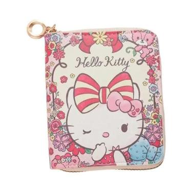 Imagem de Carteira De Moedas Hello Kitty Fofa Para Meninas, Bolsa Dobrável De Co