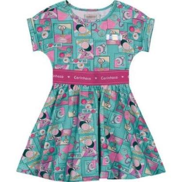 Imagem de Vestido Manga Curta Infantil Carinhoso Ref. 88951-Feminino