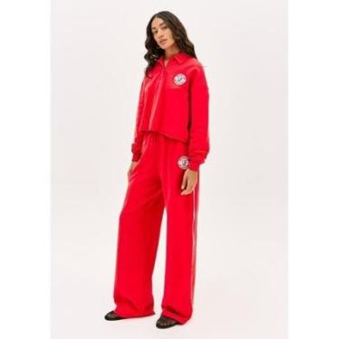 Imagem de Moletom Gola Polo Cropped Manga Longa-Feminino