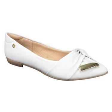 Imagem de Sapatilha Santinelli Feminina Bico Fino 1266-708 Branca-Feminino