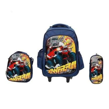 Imagem de Kit Mochila High Speed Escolar Rodinha - 45cm x 30cm