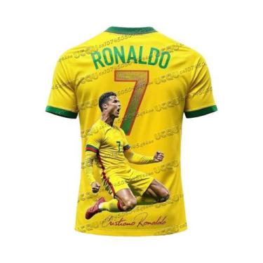 Imagem de Camisa De Futebol Ronaldo Impressa Em 3D, T-Shirt De Treino Respirável