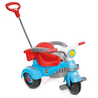 Imagem de Triciclo Velocita Classic Azul  Calesita  Passeio e Pedal 2 em 1 Até 30kg