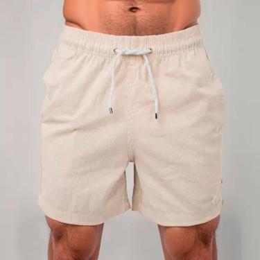 Imagem de Short Linho Masculino Bermuda Mauricinho Leve Praia Verão-Masculino