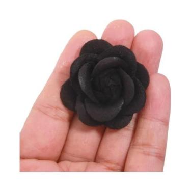 Imagem de Flores Artificiais De Tecido Camélia Rosa De 4cm, 5 Peças, Decoração P