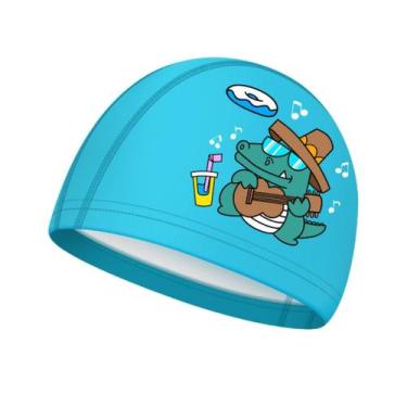 Imagem de Touca De Natação Adulto e Infantil Profissional - Hero Band, Jacaré az