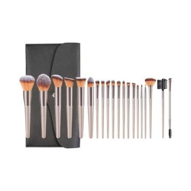 Imagem de Conjunto De Pincéis De Maquiagem Para Rosto E Olhos: Pincéis Para Somb