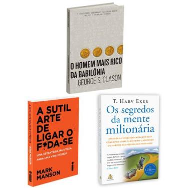 Imagem de Kit 3livros, A Sutil Arte De Ligar O F*Da-Se + O Homem Mais Rico da Ba