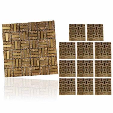 Imagem de Pastilha De Vidro Autocolante Kit 11 Uni Parede Sala Cozinha Box Banhe