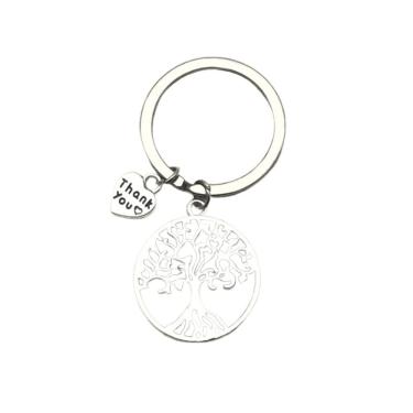 Imagem de Chaveiro Silver Tree of Life com amuleto Thank You Heart