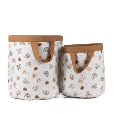 Imagem de Cesto Organizador de Brinquedos e Roupas infantil  Menino 02 Peças - D