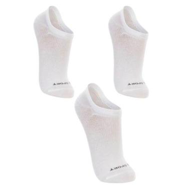 Imagem de Kit 3 Pares de Meia Sapatilha Lupo Sport 3170-089 Brancas, 33/36, Bran