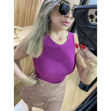 Imagem de Regata Ribana Canelada com Bojo Paris - Atrevida Modas, Fúcsia, Unico