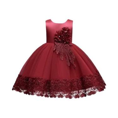 Imagem de Vestido De Festa Para Meninas Com Apliques De Renda E Flores, Verão 20