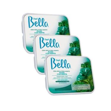 Imagem de Kit Depil Bella Cera Algas com Menta 1Kg - 3 unidades