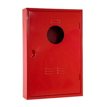 Imagem de Abrigo 2 Mangueira Incêndio Sobrepor Chapa de Aço 90x60x17cm - Metasal