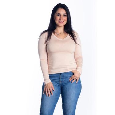 Imagem de Blusa Feminina Manga Comprida Segunda Pele De Frio Gola V - Maranne, C