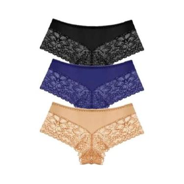 Imagem de Conjunto De Calcinhas Sexy De Renda Para Mulheres, G Strings Florais R