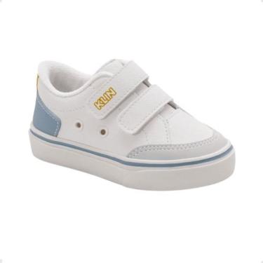 Imagem de Tênis Infantil Casual Klin Free Style Baby Branco, Branco, Azul, Mel, 