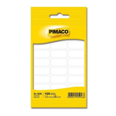 Imagem de Etiqueta adesiva Q-1226 retangular branca - Pimaco