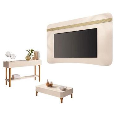 Imagem de Painel Suspenso Armony Off White Champanhe Com Mesa De Centro Liz E Ap