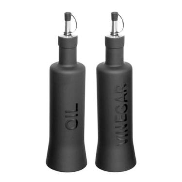 Imagem de Galheteiro Nero Vidro Porta Azeite E Vinagre 300ml 2 Peças - Haüskraft
