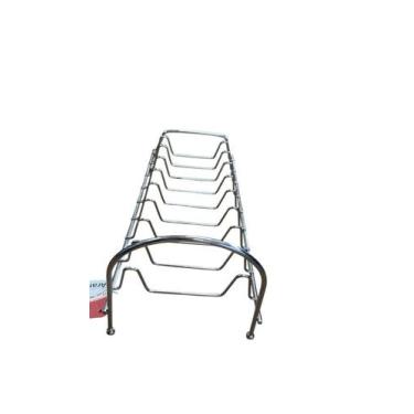 Imagem de Escorredor de Pratos Cromado 34cm Para 8 Pratos Compacto Aço - Thika