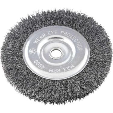 Imagem de Escova Circular de Aço, Ondulada, 6" x 1/2" x 5/8" (152,4 mm x 12,7 mm