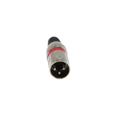 Imagem de Kit 2 Conectores Canon Xlr Macho Vermelho - TBLACK