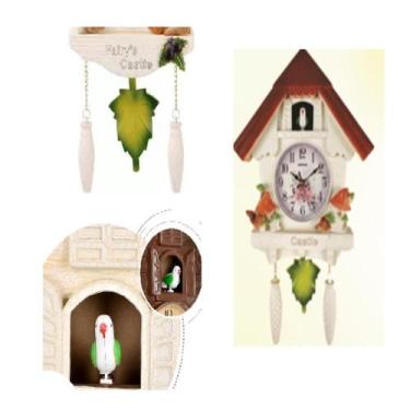 Imagem de Relogio cuco parede musical pendulo estilo madeira vintage - Multicois