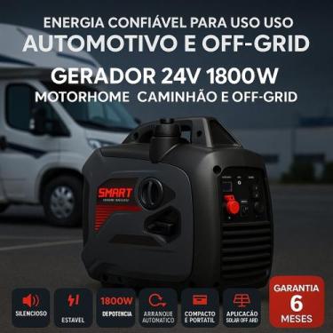 Imagem de Gerador Automotivo Portátil Inteligente Silencioso 24v 1800w Caminhão 
