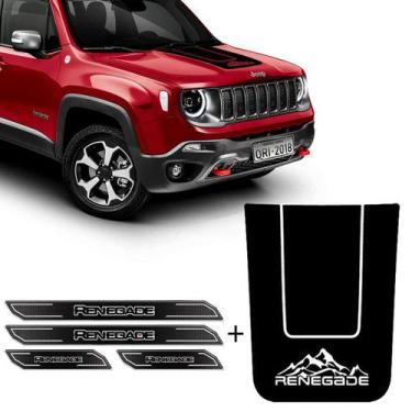 Imagem de Kit Adesivo Capô Jeep Renegade Montanha + Soleira Protetora - SPORTINO