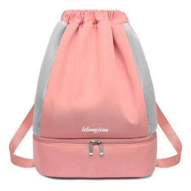 Imagem de Mochila Bolsa Feminina Academia Treino Futebol Resistente Compartiment