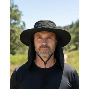 Imagem de Chapéu Pescador Australiano Camping Proteção Solar Nuca Preto UN - NoB