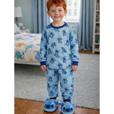 Imagem de Conjunto De Pijamas Sortido Crianças Menina Menino Manga Longa Inverno