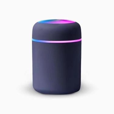 Imagem de Mini Umidificador Luminária Usb Portátil Difusor 300ml Azul - ALfa