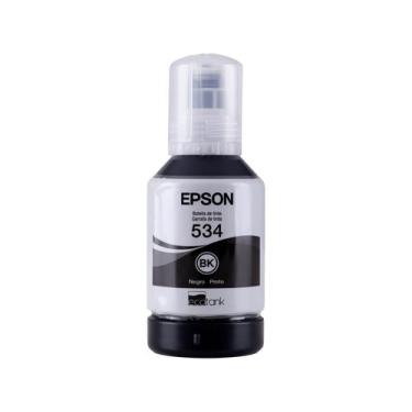 Imagem de Refil Tinta Preto Original Epson T534 T534120 Ecotank Compatível M1100