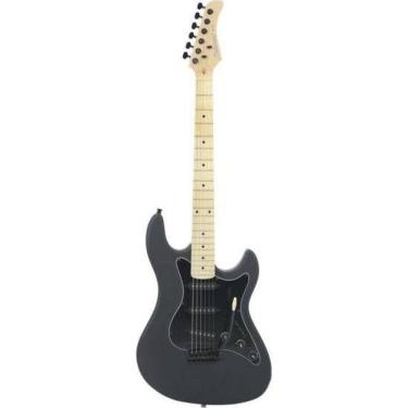 Imagem de Guitarra STS100 Black Satin com Corpo em Basswood e Braço em Maple Preto Strinberg