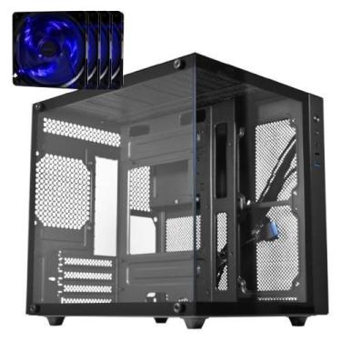 Imagem de Gabinete Gamer Aquário Caixote Premium com 4 Fans High Quality - Ponto