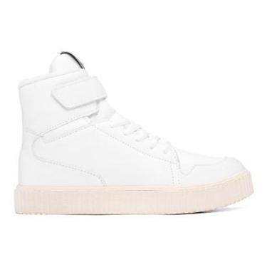 Imagem de Tênis Sneaker Feminino Couro Sintético Premium Confortável Botinha Para Academia-Feminino