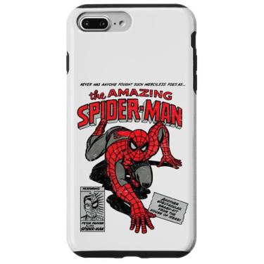 Imagem de Capa Retrô de Quadrinhos do Homem-Aranha Marvel para iPhone 7 Plus/8 P