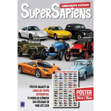 Imagem de Pôster Sem Dobras Linha do Tempo dos Carros - 50cm x 70cm - editora eu