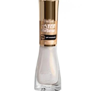 Imagem de Esmalte Top Coat Dailus Top Chrome Efeito Pó Cromado 8ml, Gold Top
