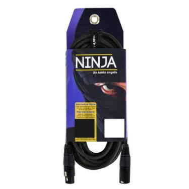 Imagem de Cabo Xlr-F XLR-M Santo Angelo Ninja 7.6m Balanceado Lw B, Preto