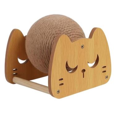 Imagem de Arranhador Gato Pet Brinquedo Rasqueavel Confortavel Bolinha Sisal Div