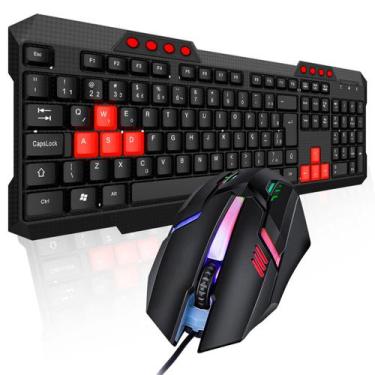 Imagem de Teclado e Mouse Combo Gamer Mouse LEd 7 Cores Teclado Multimidia - VIN